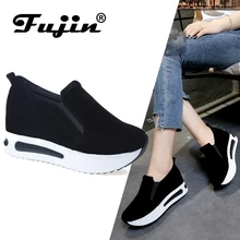 Fujin Brand 2018 Lady font b Sneakers b font Spring Summer Autumn Wedge Shoes Vulcanized For
