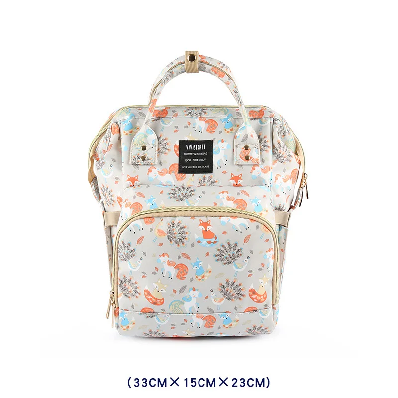VIVISECRET, сумка для подгузников для мам, большая емкость, Детский рюкзак для путешествий, дизайнерская сумка для ухода за ребенком, горячая сумка для подгузников для мам - Цвет: 10
