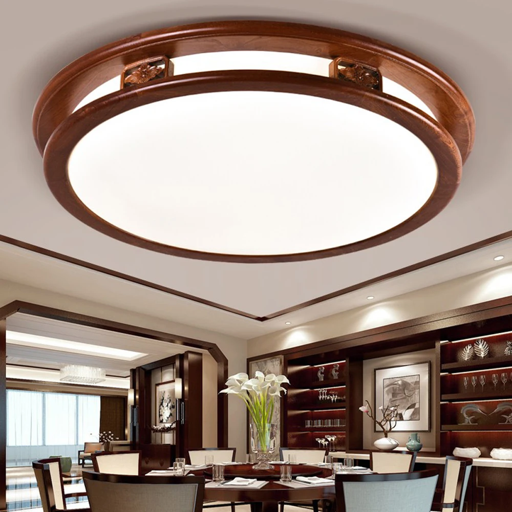 

LED Chinese Wooden Iron Acrylic LED Lamp.LED Light.Ceiling Lights.LED Ceiling Light.Ceiling Lamp For Foyer Bedroom Dinning Room