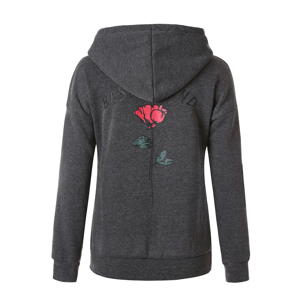 Frieed Women V-Neck Tunic Drawstring Sweatshirts Hoodies Tops with Pockets