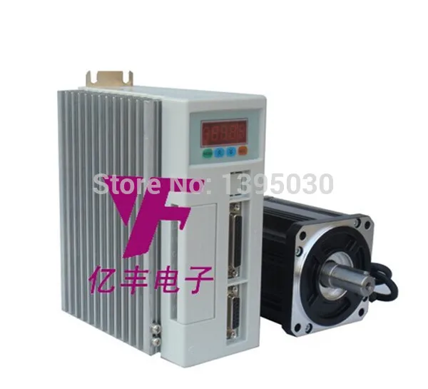 

2 Sets AC SERVO MOTOR 4N.M 1000W WITH DRIVER AND CABLE 80ST-M04025