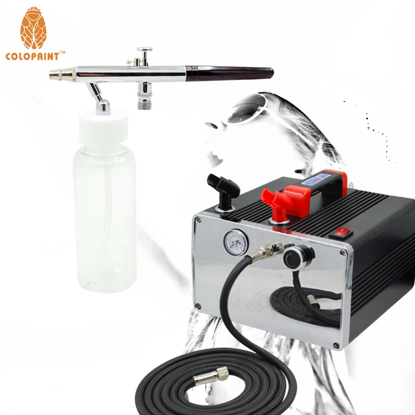 Dual-Action Gravity Airbrush Sunless TANNING System Kit Simple Tan Solutions Compressor