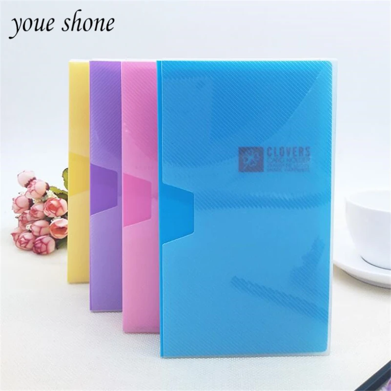 

1piece Card Stock Business Transparent PP Business Card Book Large Capacity Card Thin 120 Card Book Storage Folder YOUE SHONE