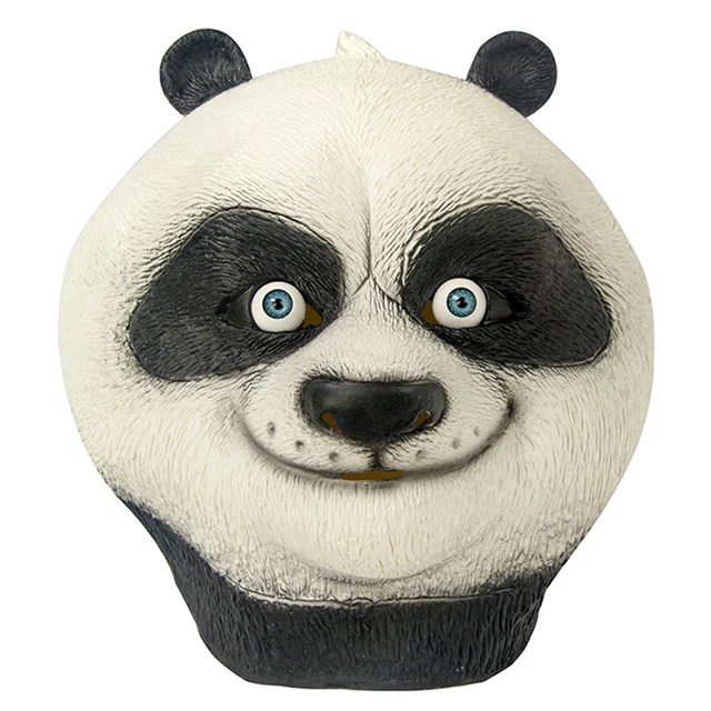 Cartoon Movie Kung Fu Panda Mask Latex Unifull Head Panda Po Cosplay Animal Party Halloween Cartoon Movie Kung Fu Panda Mask Latex Unifull Head Panda Po Cosplay Animal Party Halloween