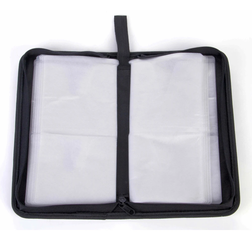 

80 Sleeve Organizer Scratch Resistant CD Bag Carry Case Large Capacity Artificial Leather Tool Protection Holder Storage Car DVD