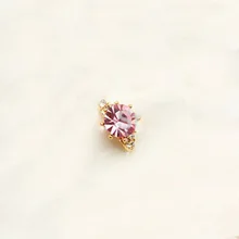 Il trasporto libero 10 pz/lotto ultime 3d colore rosa di modo della lega del rhinestone unghie artistiche anelli oro/argento disponibile glitter unghie artistiche decorazione
