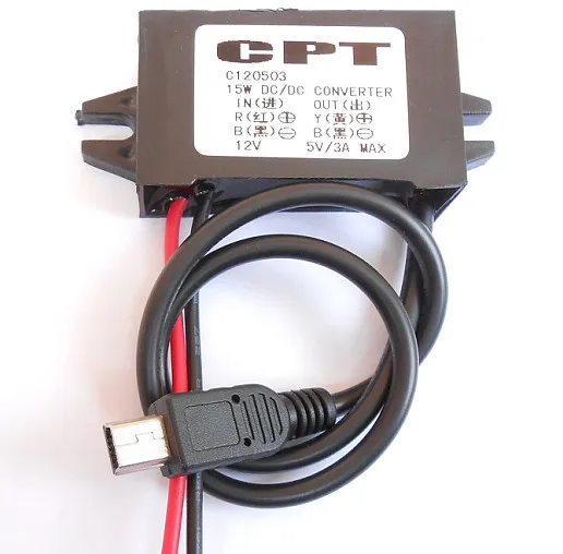 

12V Step Down 5V 3A 15W DC DC Power Supply Converter Buck Module Voltage Regulator With Mini USB Output Waterproof