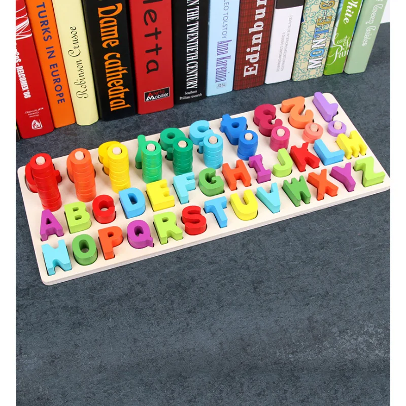 

Children Wooden Montessori Materials Learning To Count Numbers Matching Digital Shape Match Early Education Teaching Math Toys