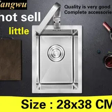 Квартира кухня ручная раковина одинарная мойка vogue 304 из нержавеющей стали сделать блюда мини Горячая 280x380 мм