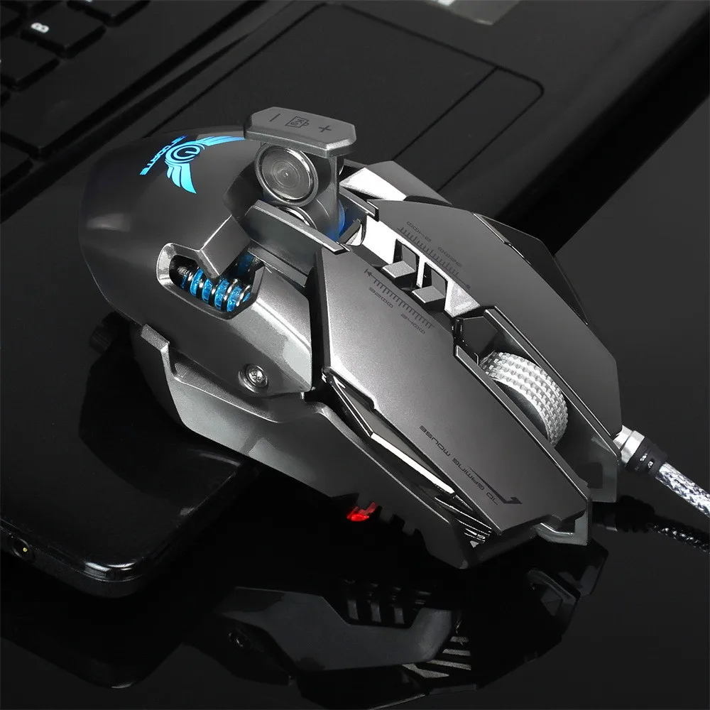 

Hot ZERODATE X300GY USB Wired 4000dpi 7Buttons Optical Gaming Mouse LED Backlight PC Computer Mouse For imac pro macbook laptop