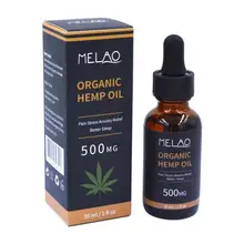 30ml Organic Hemp Oil 500MG CBD Herbal Drops Relieve Stress Anxiety Facial Body Skin Care Help Sleep