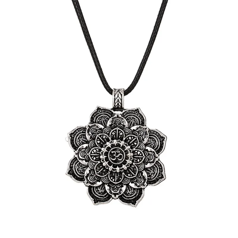 Mandala Lotus Flower Pendant