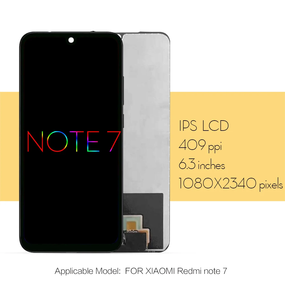Для Xiaomi Redmi Note 7 Pro ЖК дисплей Матрица сенсорная для экран дигитайзер сборка S рамка
