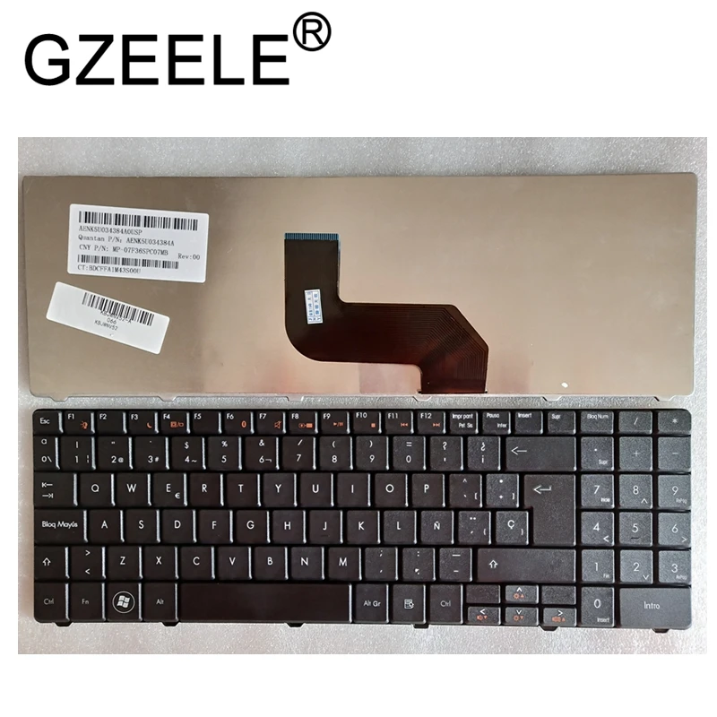 GZEELE Для Packard Bell EasyNote TJ61 TJ62 TJ65 TJ66 TJ64 TJ65 TJ67 TJ71 Клавиатура Испанский SP TECLADO Черный