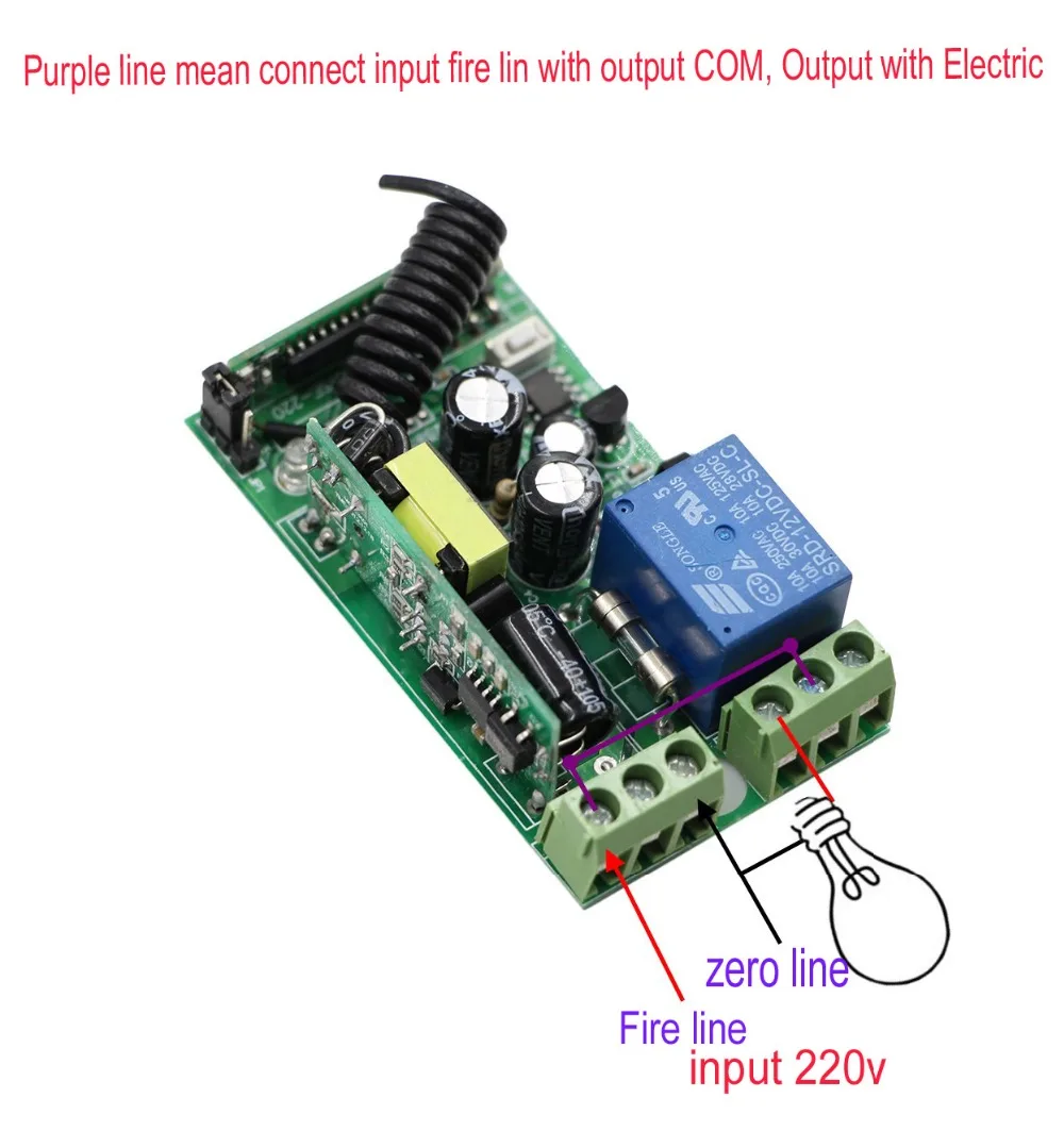 AC85V-250V Wireless Relay Remote Control Switch RF Receiver Transmitter LED Light Lamp Remote ON OFF Smart Home 315/433Mhz