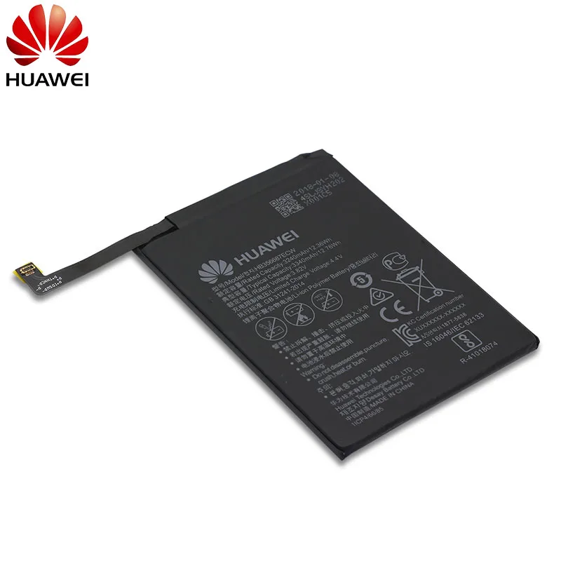 Hua Wei Original Phone Battery HB356687ECW 3340mAh For Huawei Nova 2 plus / Nova 2i / Honor 7X 9i / G10 / Mate 10 Lite Batteries