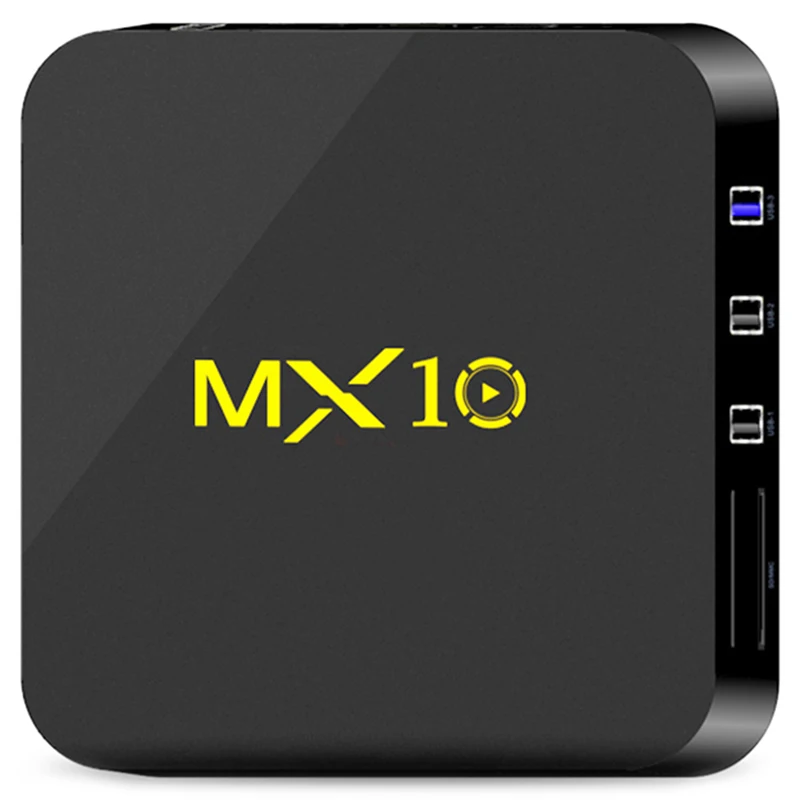 

MX10 Smart TV BOX Android 8.1 Rockchip RK3328 DDR4 4GB Ram 64GB Rom IPTV Smart Set-Top Box 4K USB 3.0 HDR H.265 Media Player Box