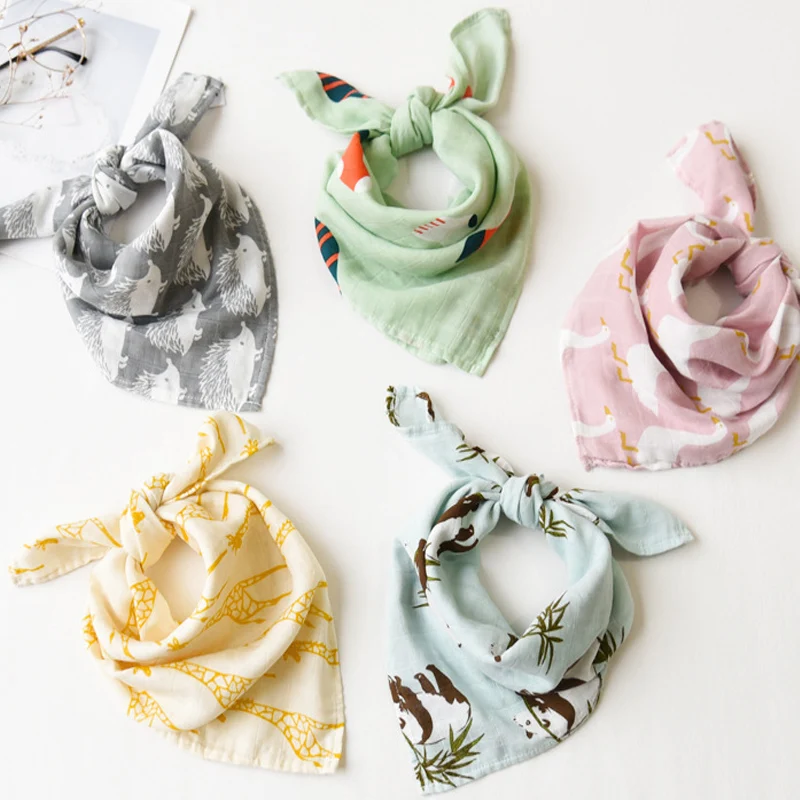 Baby Blankets Newborn Soft Organic Cotton Baby Bibs Muslin Swaddle Wrap Feeding Burp Cloth Towel Scarf Stuff
