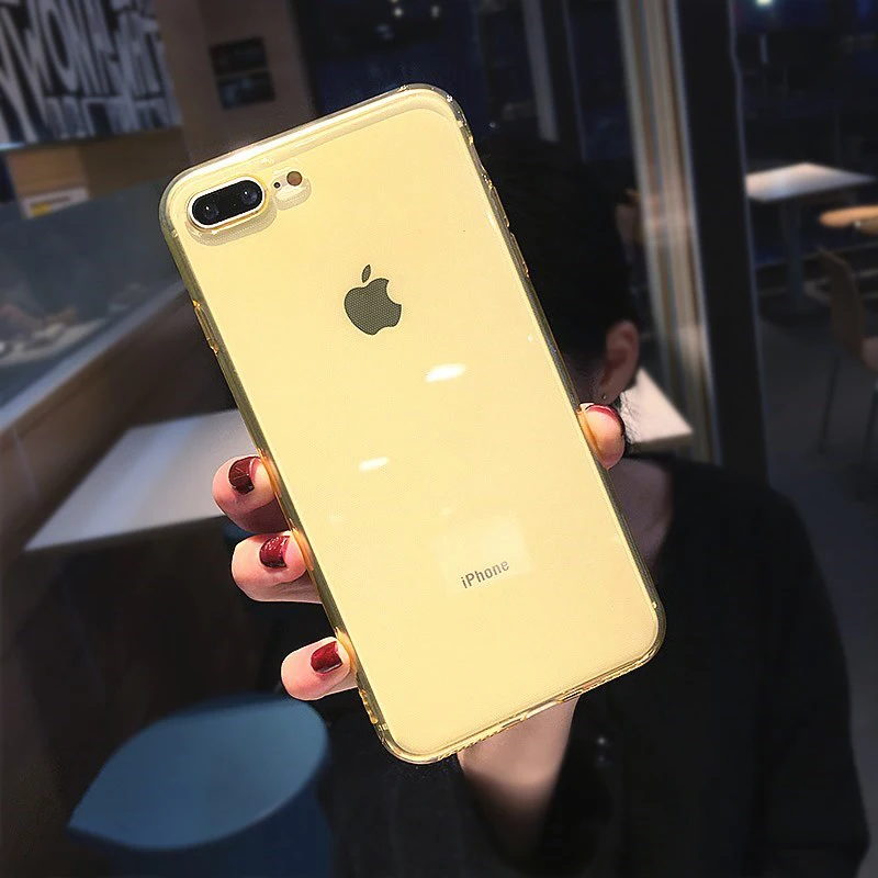 SUYACS 7 ярких цветов прозрачный противоударный чехол для телефона для iPhone 11 Pro Max 7 8 Plus X XS Max XR 6 6S Ультратонкий Мягкий ТПУ задняя крышка