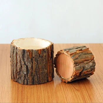 

Retro Tree Stump Succulent Pot Herb Bonsai Planter Plant Container Garden Decor