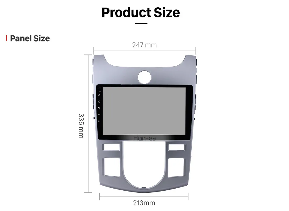 Top Harfey Android 7.1/ 8.1 9" Car Radio HD Tochscreen GPS Multimedia Player Head Unit For 2008 2009 2010 2011 2012 KIA Forte(AT) 22