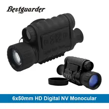 Bestguarder Digital Night Vision Monocular IR Wildlife 6x50mm 5MP HD Camera Hunting Infrared 850NM Night Vision Telescope
