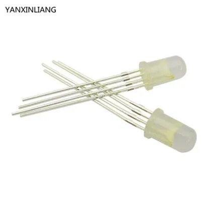 

50pcs 5mm RGB Ultra Bright led Common Cathode 3.1-3.3V red green blue three color four feet seven lights