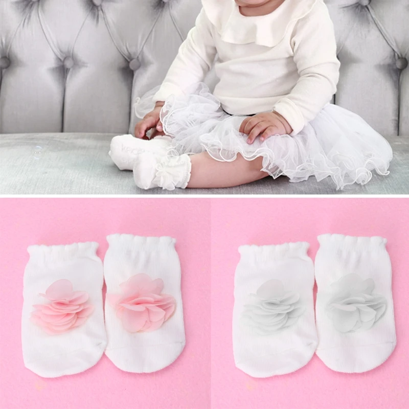Для маленьких девочек короткие носки детские носки нескользящие новорожденных красивые цветы Дизайн хлопок детские носки