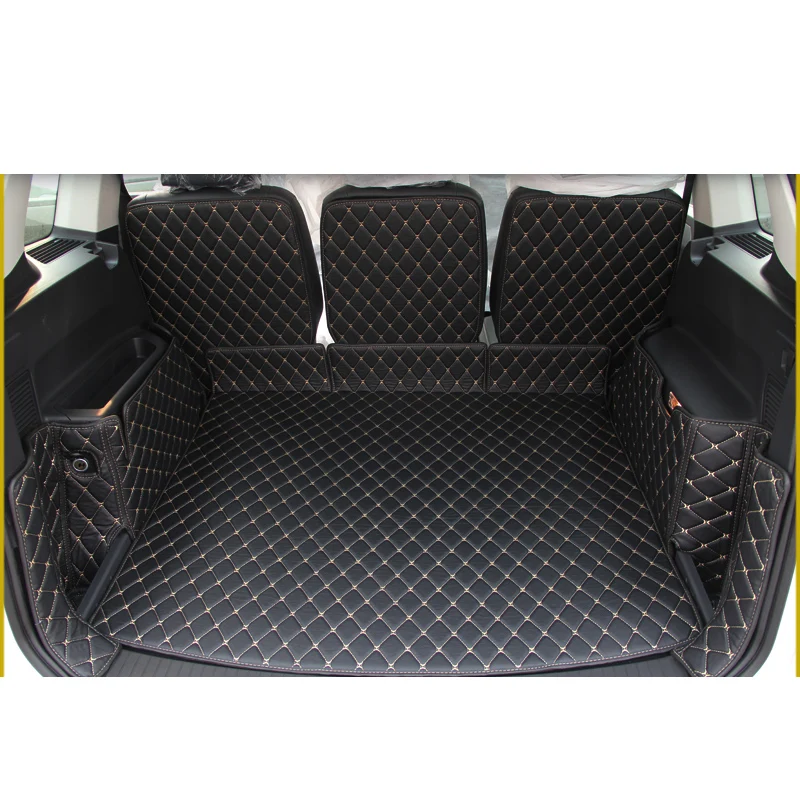 

lsrtw2017 fiber leather car trunk mat cargo mat for volkswagen touran 2017 2016 2015 2018 2019 2020 golf touran 5d cargo liner