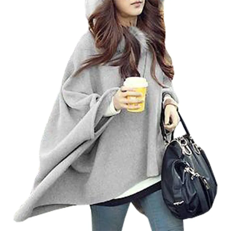 

Western Sweater Women New Hooded Hair Collar Bat Sleeve Hedge Sudaderas Long Hair Pullover Sweaters Clothing Vestidos LBD6930