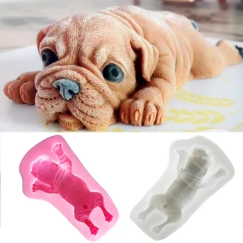 

Sale Ice Cream 3D Silicone Mold Jello Pudding Chilling Tool Cute Dog Mousse Cake Shar Pei Mould