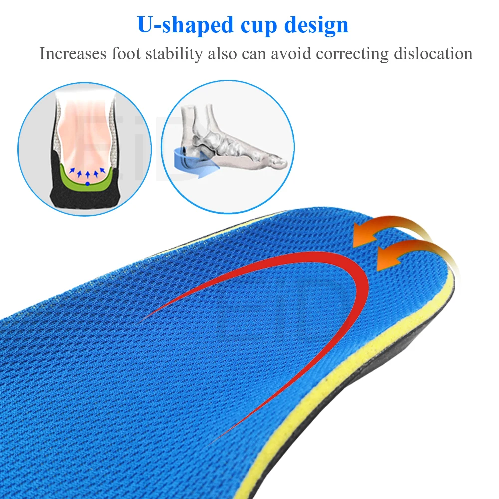 EiD High quality 3D EVA orthotic insole for Flat Feet Arch Support orthopedic shoes sole Insoles for men and women Foot Care