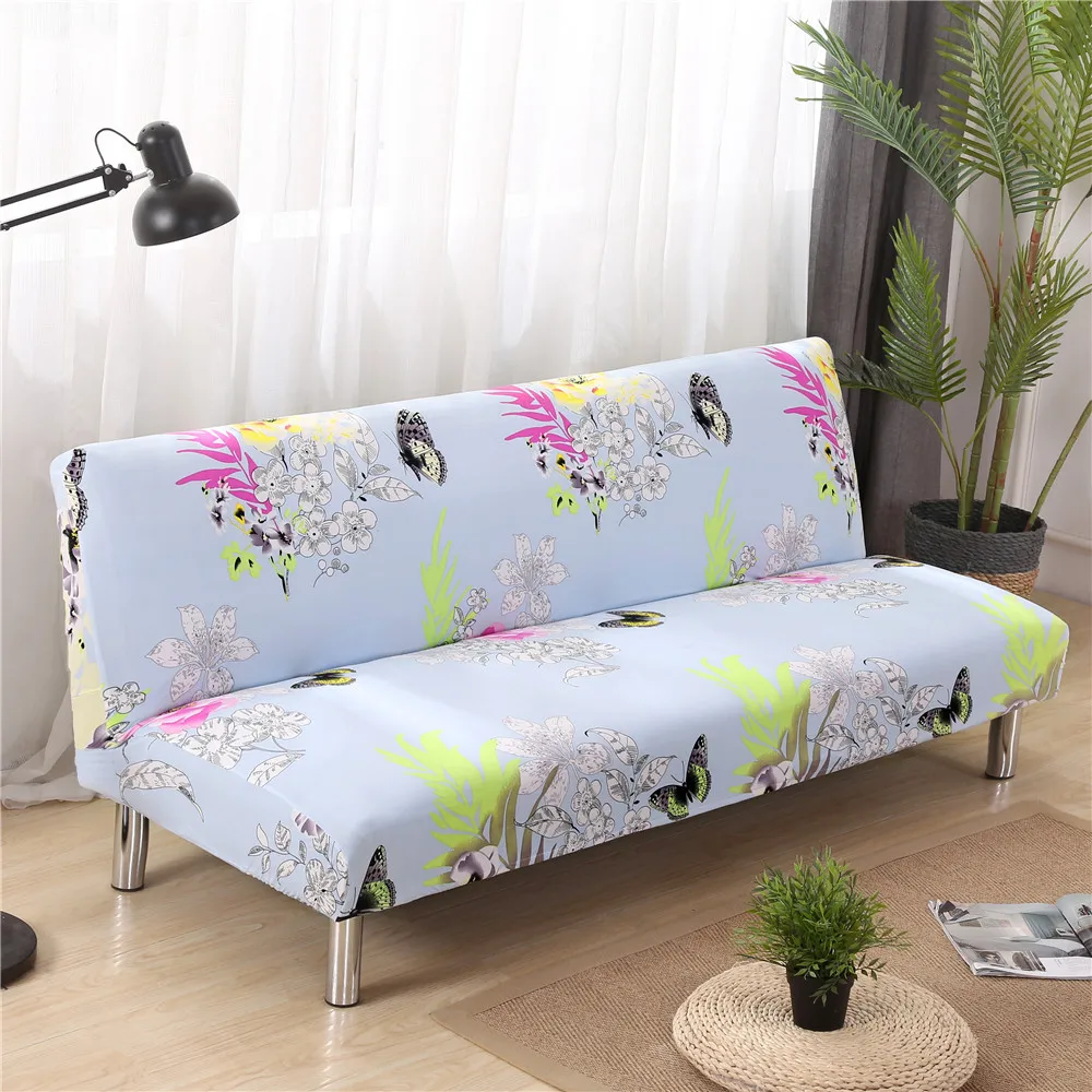 Fashion Floral Butterfly Sofa Cover Elastic Stretch Sofa Bed Cover No