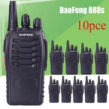 10pcs BaoFeng BF-888S UHF Rechargeable Walkie Talkies CB two Way Radio Communicator Portable Handheld Two Way Radio Transceiver