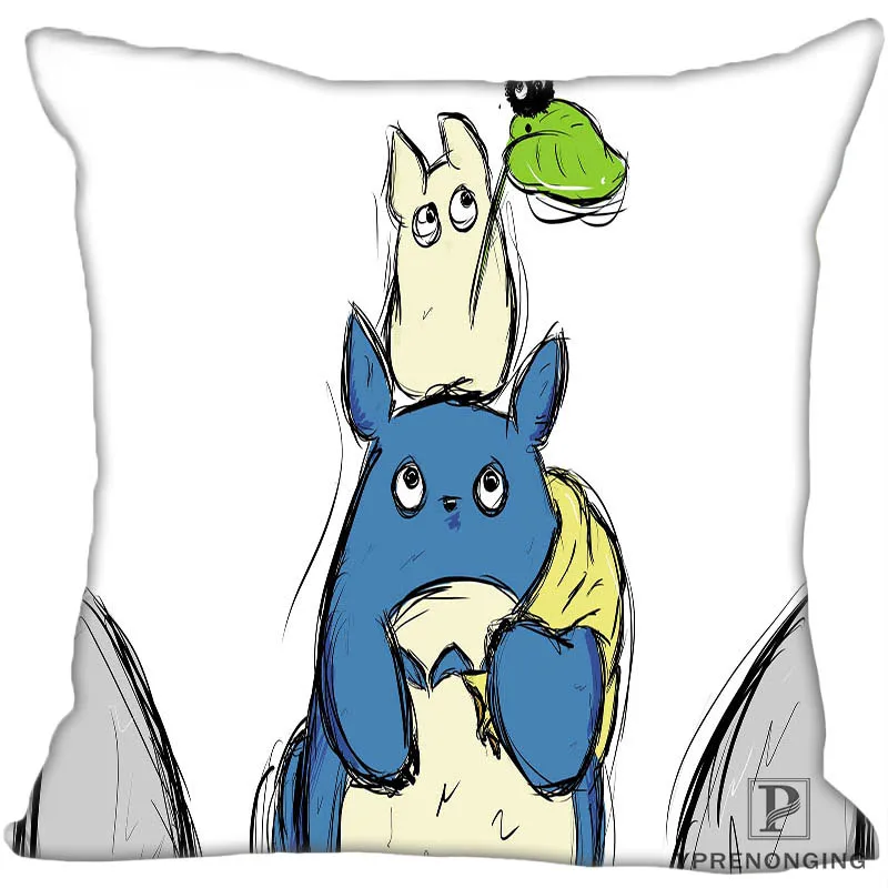

Custom Anime My Neighbor Square Pillowcase Custom Zippered Pillow Cover Case 35X35,40x40,45x45cm(One Side)180522-02-03