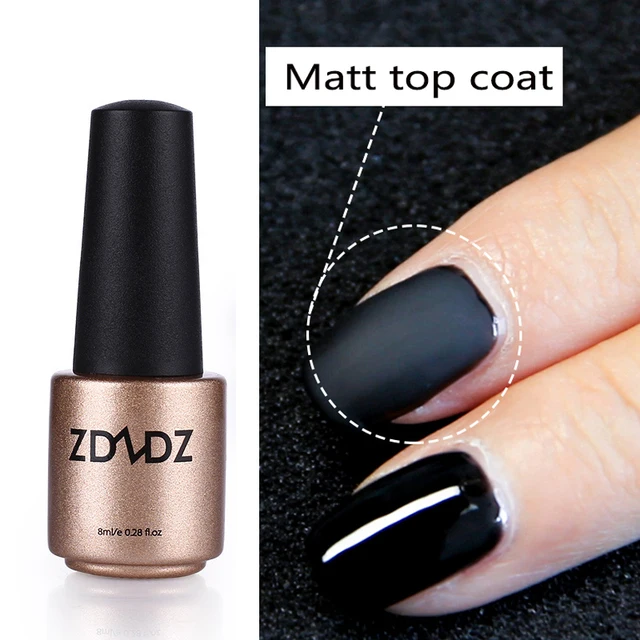 Matt Top Coat Nail Matte Gel Polish Lacquer Polish Nails Mat Vernis UV Gel in Top Coat from