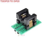 1 pces ssop20 tssop20 ao soquete do adaptador do programador dip20 tssop para mergulhar a microplaqueta ic ots-20 do teste do conversor (28)-0.65-01 para o passo de 0.65mm