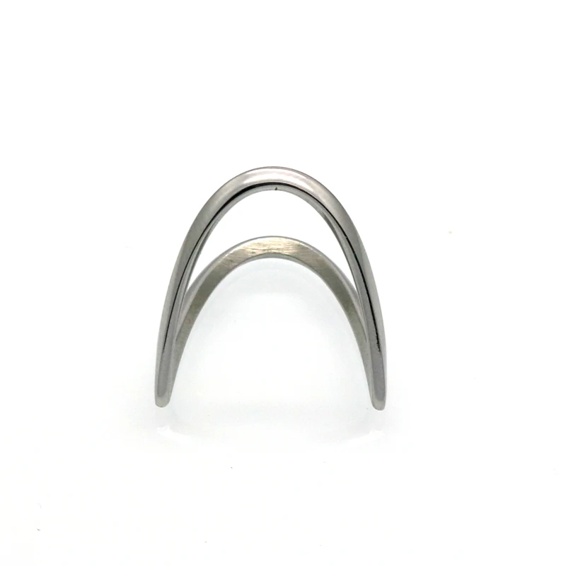 BORASI Fashion Jewelry V Ring For Women Gold Color Stainless Steel Exquisite Shiny Polished Double V Shape Knuckle Ring 2017 4