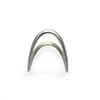 BORASI Fashion Jewelry V Ring For Women Gold Color Stainless Steel Exquisite Shiny Polished Double V Shape Knuckle Ring 2017 4