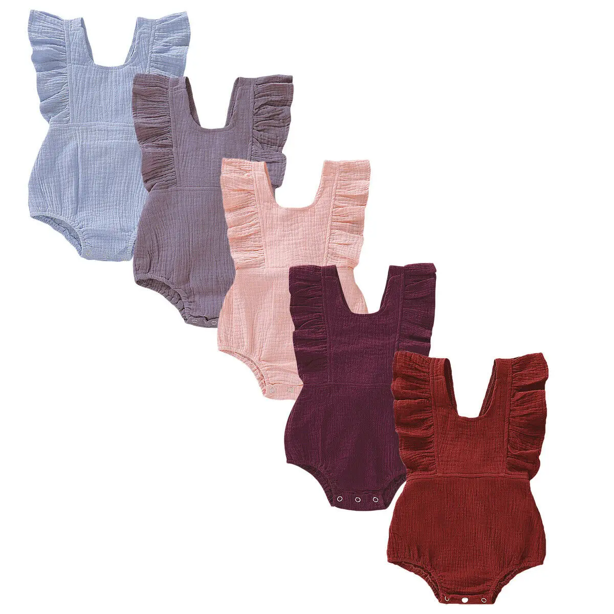 

New Infant Baby Girls Boys Cotton Bodysuit Jumpsuit Summer Clothes Outfits