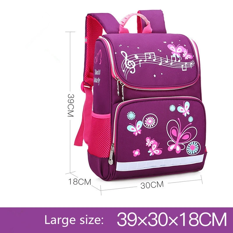 large purple Детские школьные сумки ортопедические рюкзаки для девочек и мальчиков водонепроницаемый рюкзак для книг рюкзак для малышей Mochila Escolar 3 размера - Color: large purple