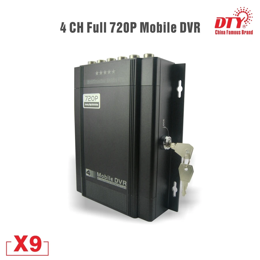  AHD VGA HDD 4ch coche móvil dvr con gps tracker para vehículo con fecha/hora estampada X9sG