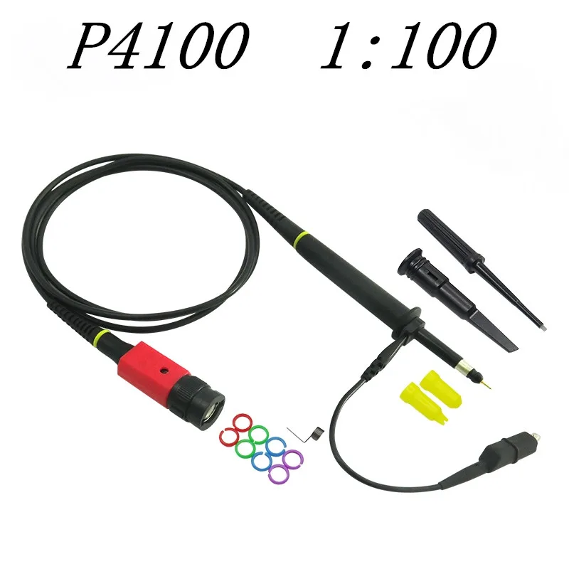 1Kit Oscilloscopio Owon Liliput P4100 Sonda Per Oscilloscopio 100:1 Resistenza Ad Alta Tensione 2Kv 100Mhz Per