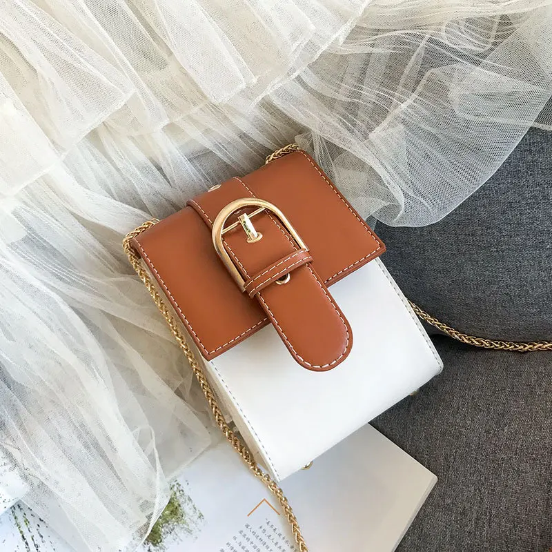 

2019 Spring And Summer Korean Version Solid Color Pressure Small Square Bag Shoulder Slung Casual Crossbody Bag Messenger Bag