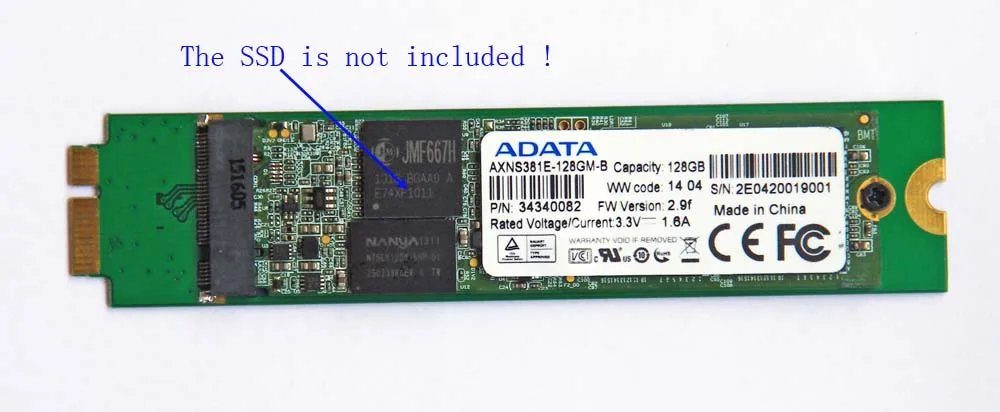 6 + 12 контактов до 64 Гб 128 ГБ 256 512 M.2 NGFF SSD для 2011 версии MacBook Air A1370 A1369 MC968 MC965 MC966 MC969