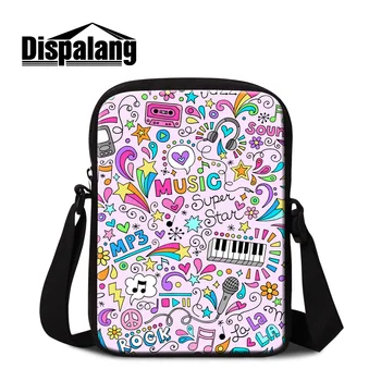 

Dispalang custom design women small messenger bags creative music mujer casual sling shoulder bag girls flap men's mini satchels