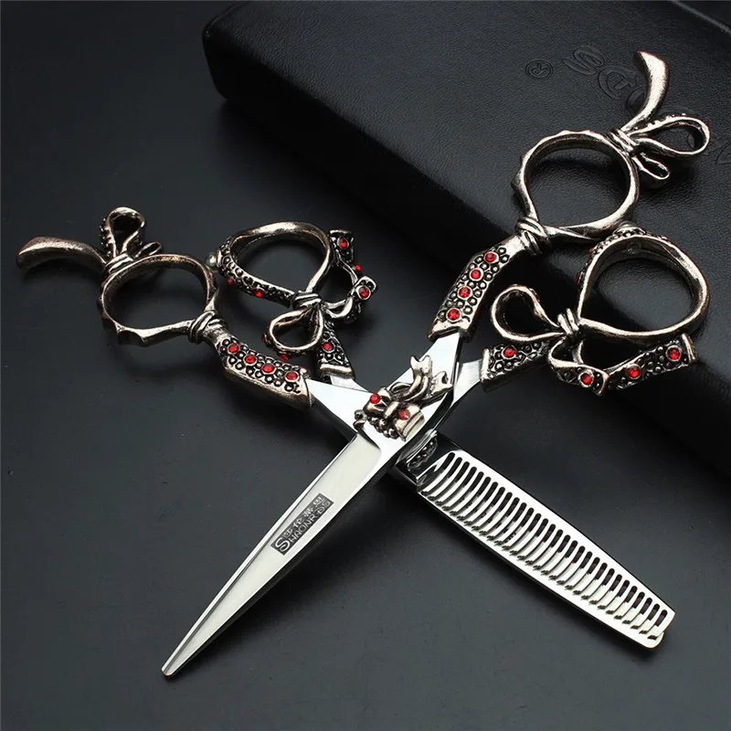 

Manager recommend professional hair scissors 6 inches 440C stainless steel imported from Japan home hair scissors hair scissors