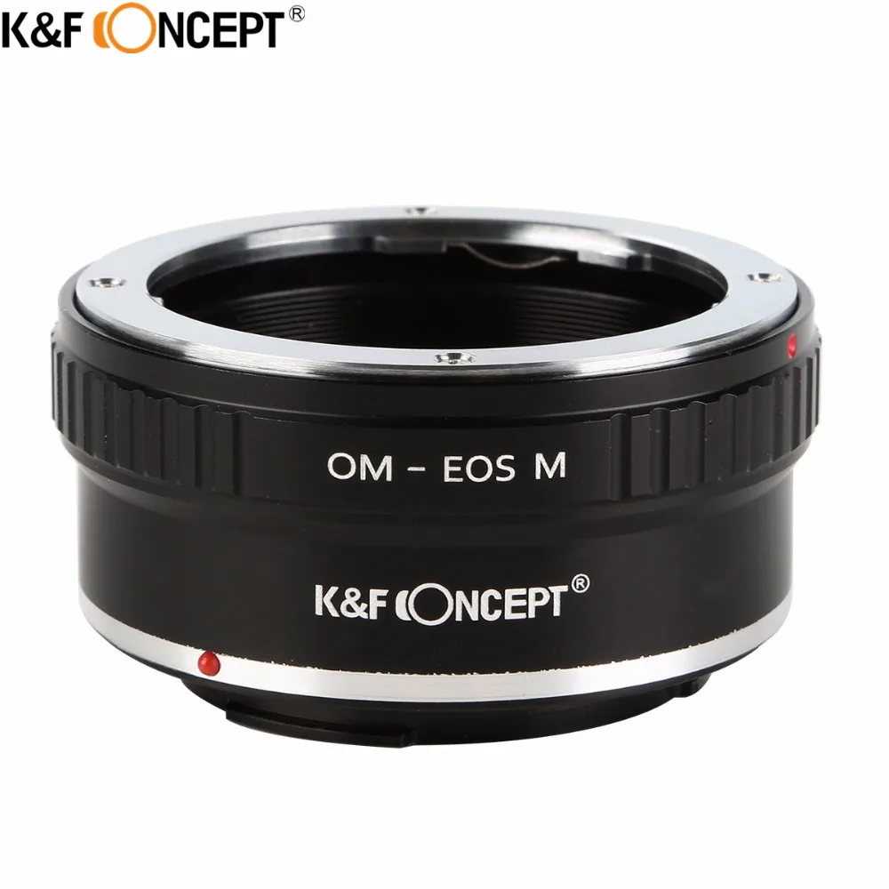 

K&F CONCEPT Camera Lens Mount Adapter Ring of Metal fit For Olympus OM Zuiko Lens to for Canon EOS M EF-M Mount Camera Body