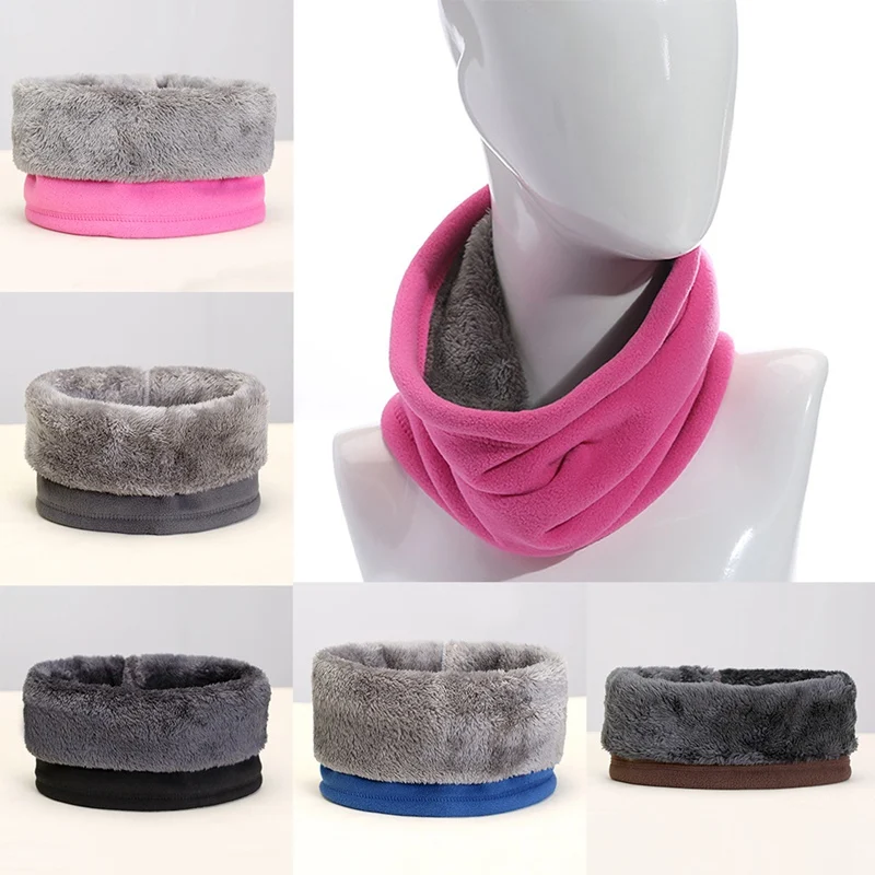 2019 1PC Unisex Beanie Hats Ski Snood Scarf Women Men Thermal Fleece Scarf Snood Neck Warmer Face Mask Spring