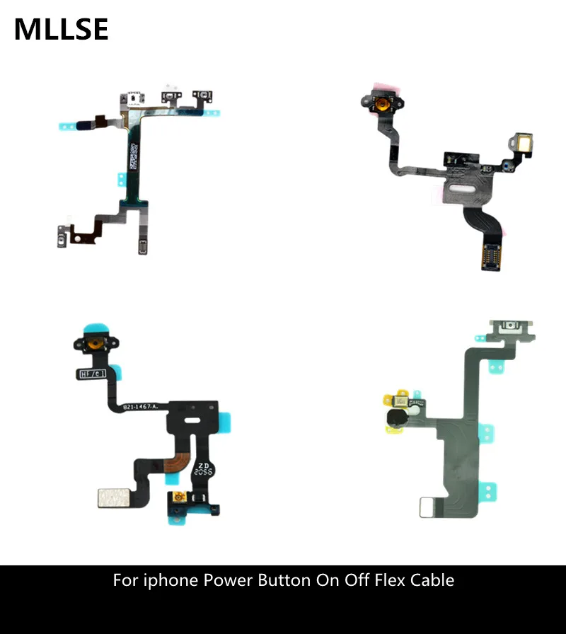 

High Quality Power Button On Off Flex Cable For iPhone 4 4G 4S 5 5S 6 6s Plus Mute Volume Switch Connector Ribbon Parts